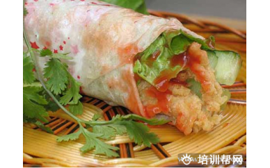 广州食为先小吃培训中心卤肉卷饼培训