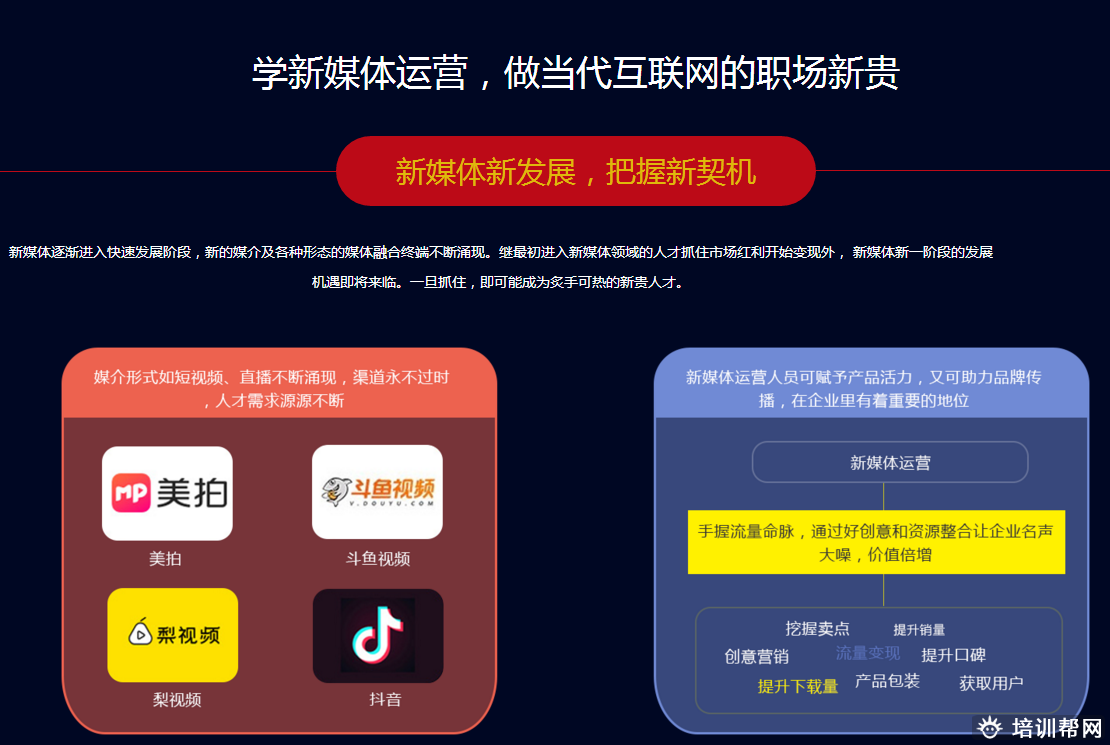 郑州黑马先锋新媒体+短视频运营培训 郑州黑马先锋新媒体+短视频运营培训