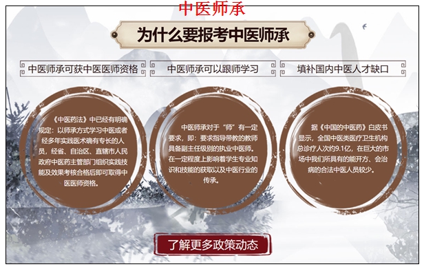盘县考中医师承培训,中医师承